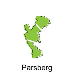 vector map of Parsberg colorful modern outline design, World map country vector illustration design template