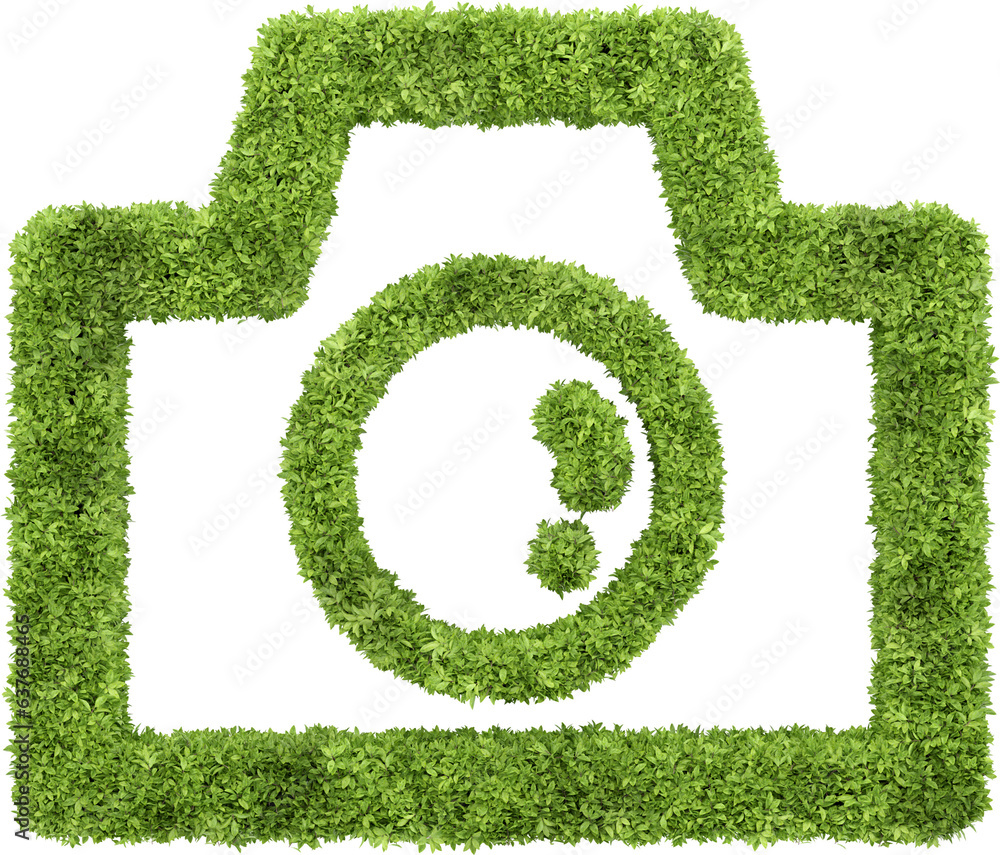 Aufkleber garden bush in gadget and device icon shape. 3d rendering of isolated objects.