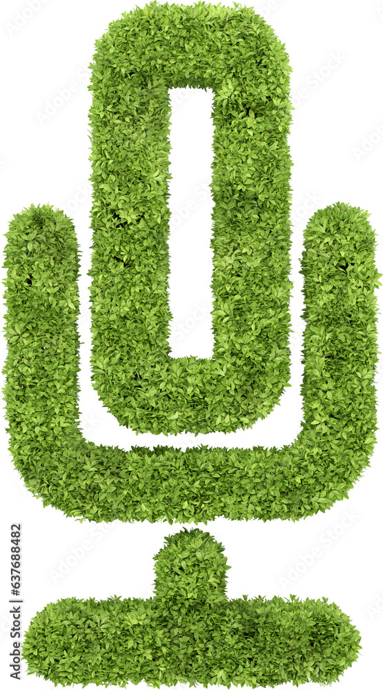Aufkleber garden bush in gadget and device icon shape. 3d rendering of isolated objects.