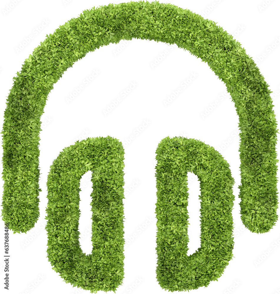 Aufkleber garden bush in gadget and device icon shape. 3d rendering of isolated objects.