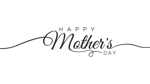 HAPPY MOTHER'S DAY - lettering motion graphic 4k