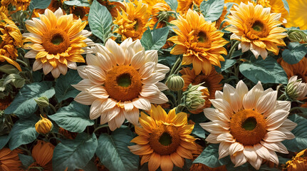 Stunning sunflower bed