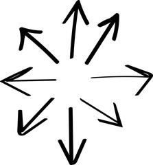 Arrow doodle element