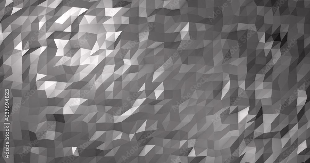 Aufkleber abstract gray silver low poly triangular mesh background