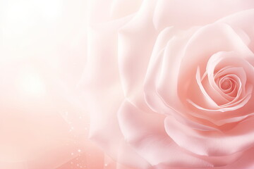 Rose of pink color, Copy space for your text