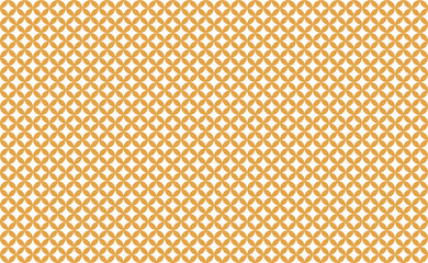 黄色のラフなテイストの七宝模様のパターン素材