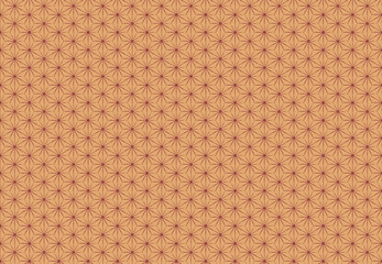 ラフなテイストの麻の葉文様のパターン素材