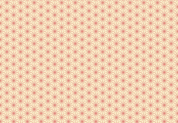 ラフなテイストの麻の葉文様のパターン素材