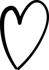 Cute heart doodle element 