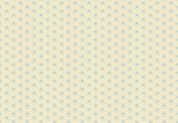 ラフなテイストの麻の葉文様のパターン素材