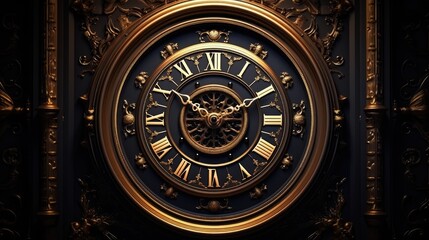 Fototapeta na wymiar Antique wall clock in an old house