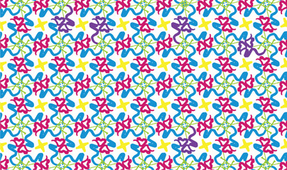 Lines of hearts texture background pattern. Symmetry repeating pattern, fabric, textile, mosaic for decoration. Vector illustration.