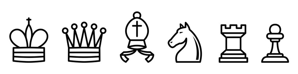 chess piece symbol outline vector