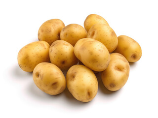 Young potatoes isolated on a white background
