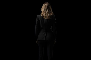 Modern leadership. Young businesswoman poses with confidence. Beauty and business. Attractive female executive in suit. Ambitious and elegant. Portrait of successful female CEO