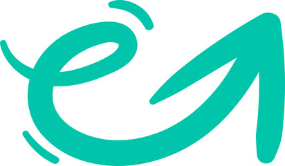 Naklejka premium Arrow doodle element