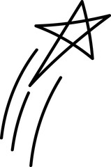 Cute star doodle element 