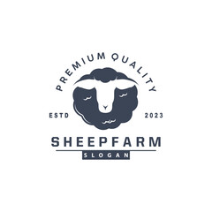 Sheep Farm Logo Design Inspiration Simple Silhouette Retro Typography