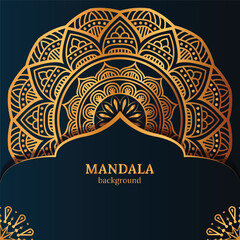 Luxury mandala background with golden arabesque pattern arabic islamic design	