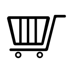 Shopping cart flat vector icon