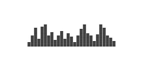 Graphic Equalizer, Sound Wave Music Volume Icon Symbol for Logo, Apps, Pictogram, Website or Graphic Design Element. Vector Illustration 