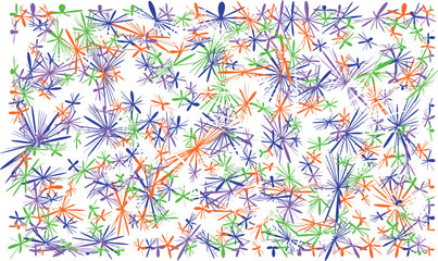 Abstract line shape effect texture background pattern. Creative colorful star flower wallpaper for decoration. Vector illustration. 