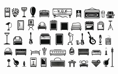 set of icons of home