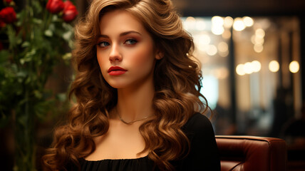 Fototapeta premium portrait of beautiful woman
