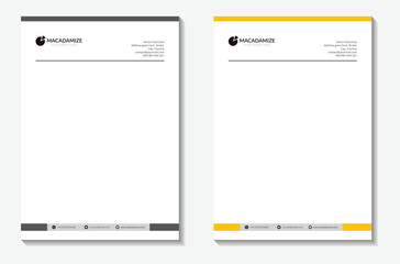 Black Creative and Clean Letterhead. Business with Corporate modern Letterhead design template.