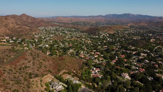 Aerial View of Oak Park, Ventura County, California 