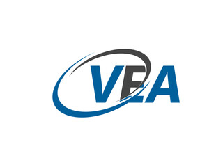 VEA letter creative modern elegant swoosh logo design