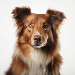 Dog portrait on white background 