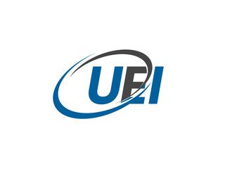UEI letter creative modern elegant swoosh logo design
