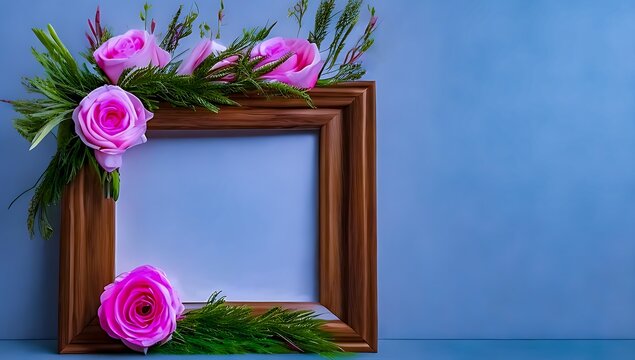 Elegant Floral Frames: Colorful Flower Frame Graphics - AI-Generated Design for Picture Perfect Creations