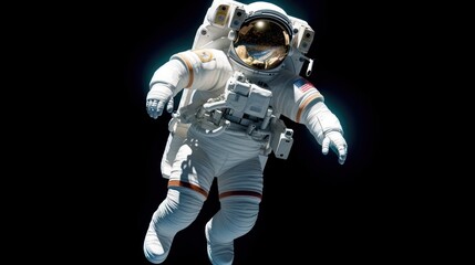 Astronaut in black background 