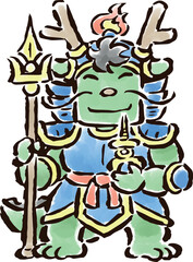 辰（龍）の七福神　毘沙門天