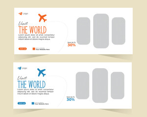 Travel and tourism Facebook cover template