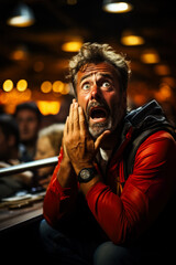 Fototapeta premium Sad Spanish soccer fans 