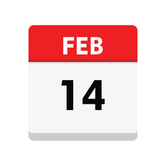 14 february icon with white background