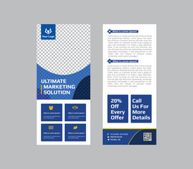 Modern Rack Card or Dl Flyer with Editable Layout