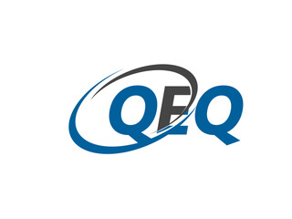 Fototapeta premium QEQ letter creative modern elegant swoosh logo design