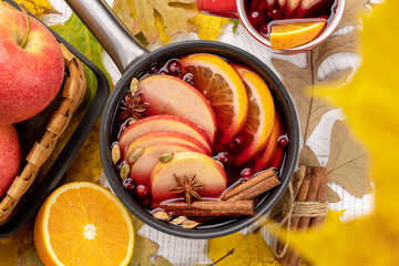 Hot mulled wine