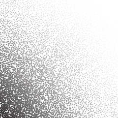 Dotwork noise gradient vector background. Black noise stipple dots. Sand grain effect. Abstract grunge spray banner