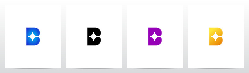 Spark Star Letter Logo Design B © recehan