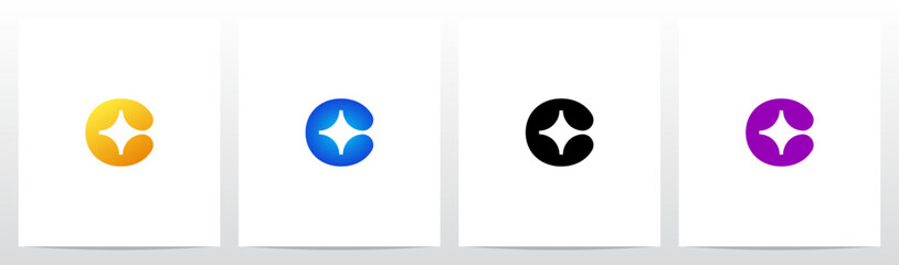 Spark Star Letter Logo Design C © recehan