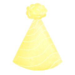 Yellow birthday party hat