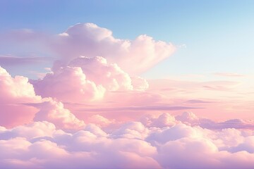 Beauty pastel sky soft color cloud sweet background fluffy pink clouds sunset hues