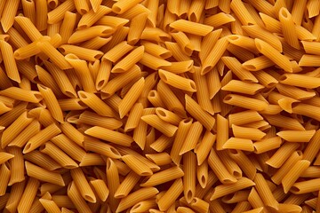 penne pasta close up flatlay top view