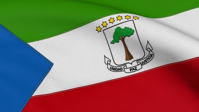 Equatorial Guinea Flag Loop Background
