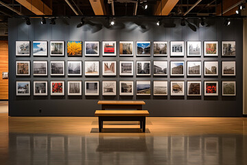 Scene from an exhibition with photographs that encapsulate a spectrum of feelings